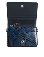 Dolce & Gabbana Beige Raffia Blue Leather Trim Mini Shoulder Purse Crossbody Bag