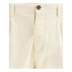 Germano Cream Cotton Casual Pants