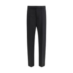 Rick Owens Black Fleece Wool Dress Pants