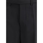 Rick Owens Black Fleece Wool Dress Pants