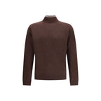 Cruna Brown Wool Turtleneck