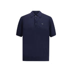 Prada Blue Fleece Wool Polo Shirt