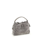 Brunello Cucinelli Gray Fur Shoulder Bag