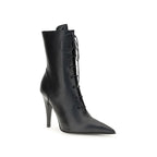 Alexander McQueen Black Calf Leather Bos Taurus Lace-Up Boots