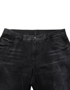 Dolce & Gabbana Black Washed Cotton Skinny Men Denim Jeans