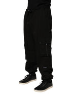 Dolce & Gabbana Black Cotton Cargo Jogger Sweatpants Pants