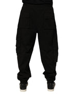 Dolce & Gabbana Black Cotton Cargo Jogger Sweatpants Pants