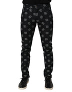 Dolce & Gabbana Black DG Monogram Cotton Skinny Denim Jeans