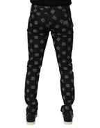 Dolce & Gabbana Black DG Monogram Cotton Skinny Denim Jeans