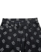 Dolce & Gabbana Black DG Monogram Cotton Skinny Denim Jeans