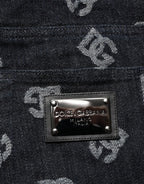 Dolce & Gabbana Black DG Monogram Cotton Skinny Denim Jeans