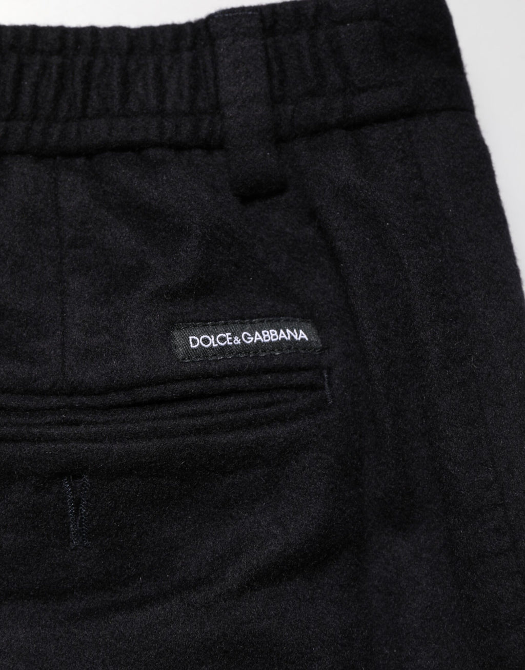 Dolce & Gabbana Black Cashmere Dress Formal Men Trouser Pants