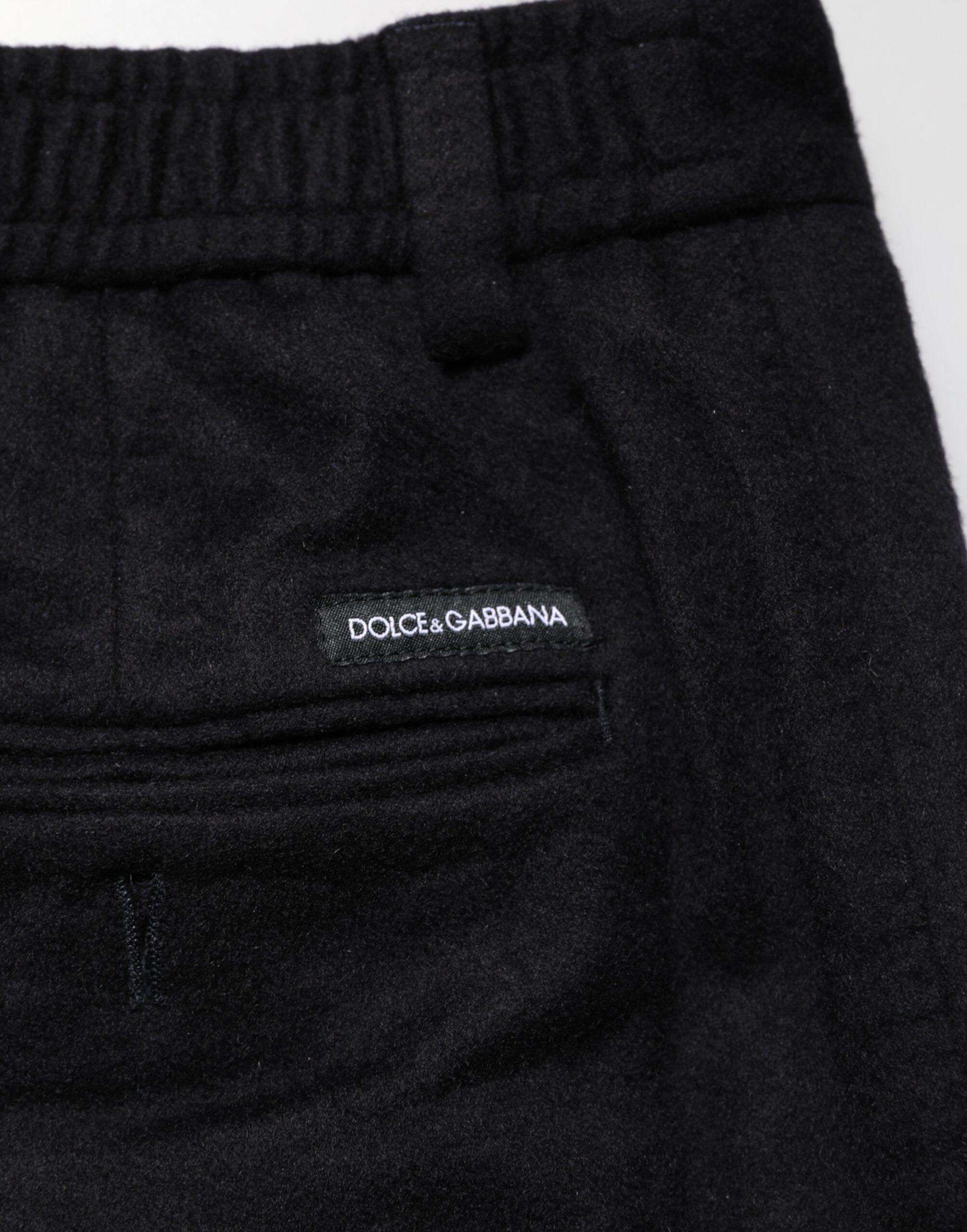 Dolce & Gabbana Black Cashmere Dress Formal Men Trouser Pants