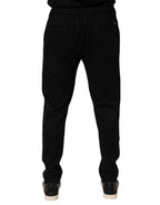 Dolce & Gabbana Black Cashmere Dress Formal Trouser Pants