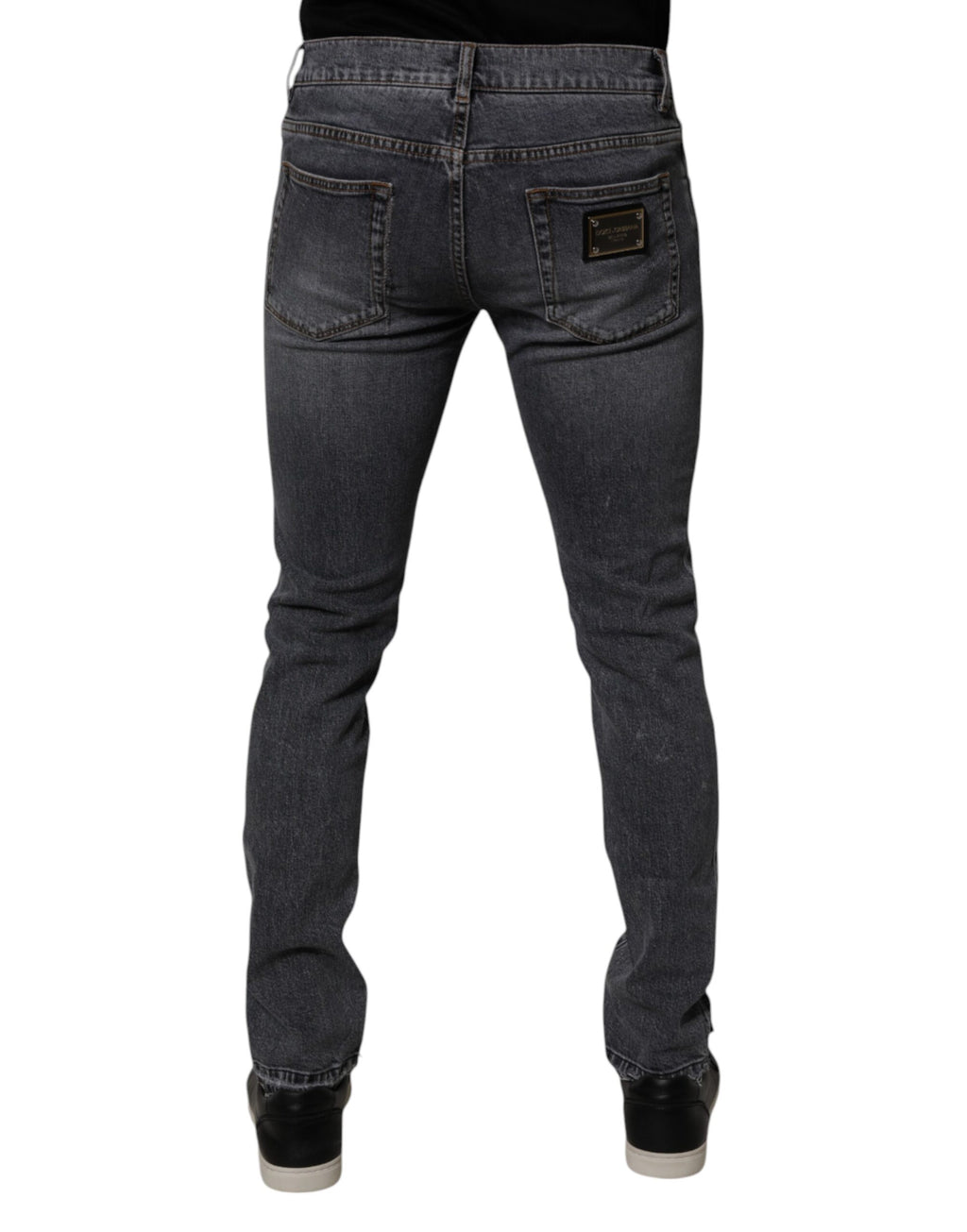 Dolce & Gabbana Dark Gray Cotton Stretch Skinny Denim Jeans