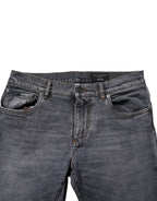 Dolce & Gabbana Dark Gray Cotton Stretch Skinny Denim Jeans