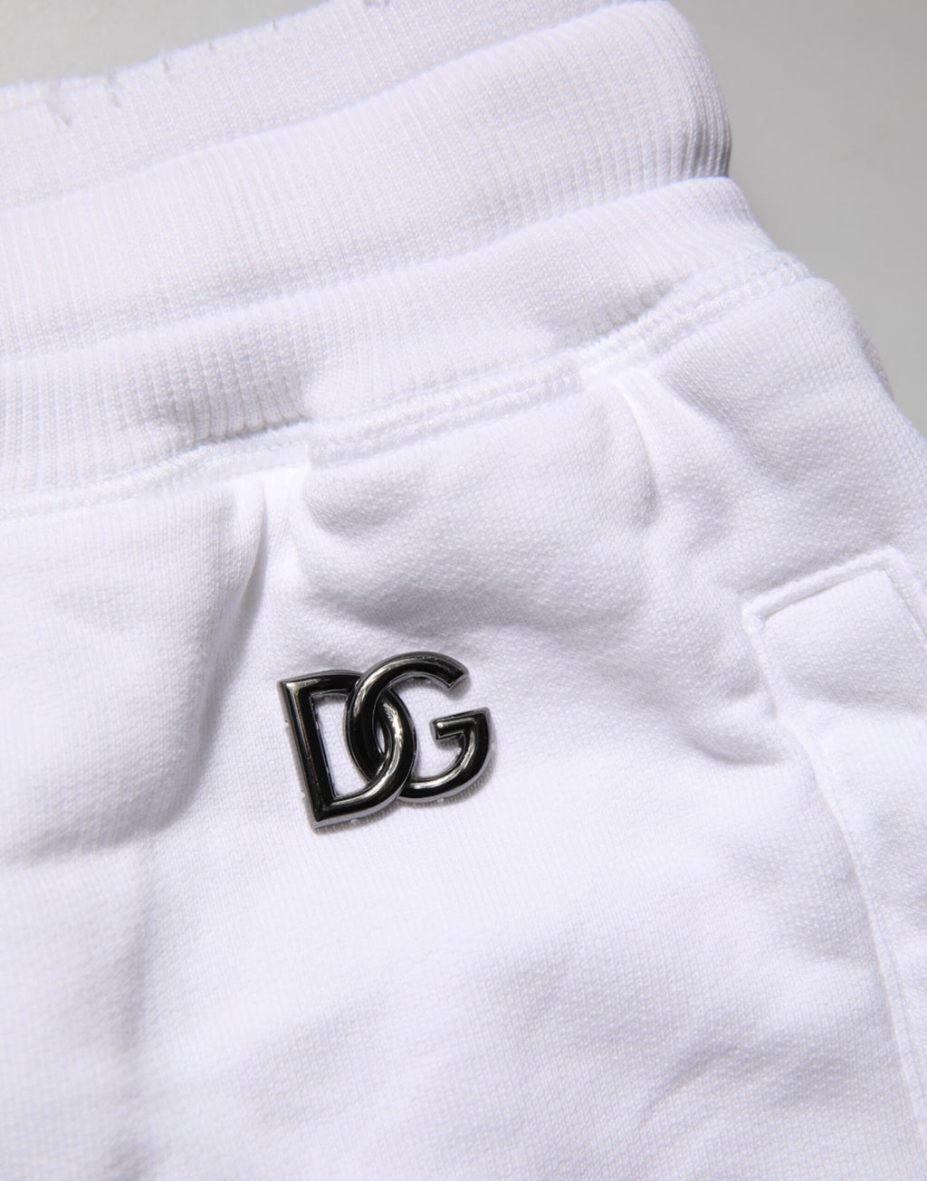 Dolce & Gabbana White Ripped Mid Waist Casual Bermuda Short