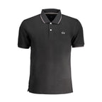 La Martina Black Cotton Polo Shirt