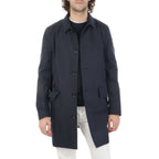 Aquascutum Blue Cotton Men's Raincoat