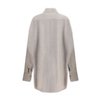 Di Stavnitser Gray Fleece Wool Dress Shirt