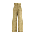 Petar Petrov Gold Cotton Casual Pants