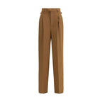 Ami Paris Brown Wool Casual Pants