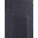 Jacquemus Blue Cotton Midi Skirt