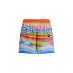 Casablanca Multicolor Silk Bermuda Shorts