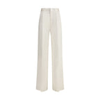 SA SU PHI Cream Silk Pants