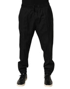 Dolce & Gabbana Black Drawstring Men Jogger Sweatpants Pants