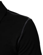 Dolce & Gabbana Black Cotton Graphic Print PoloShirt T-shirt