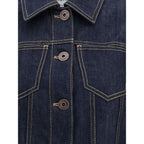 Alexander McQueen Blue Cotton Denim Jacket