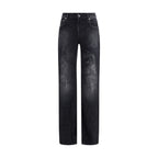 Balenciaga Black Cotton Relaxed Fit Jeans