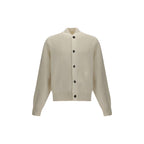 Jacquemus White Fleece Wool Cardigan