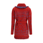 Alanui Bordeaux Cashmere Cardigan