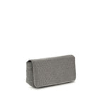 Brunello Cucinelli Gray Leather Shoulder Bag