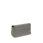 Brunello Cucinelli Gray Leather Shoulder Bag