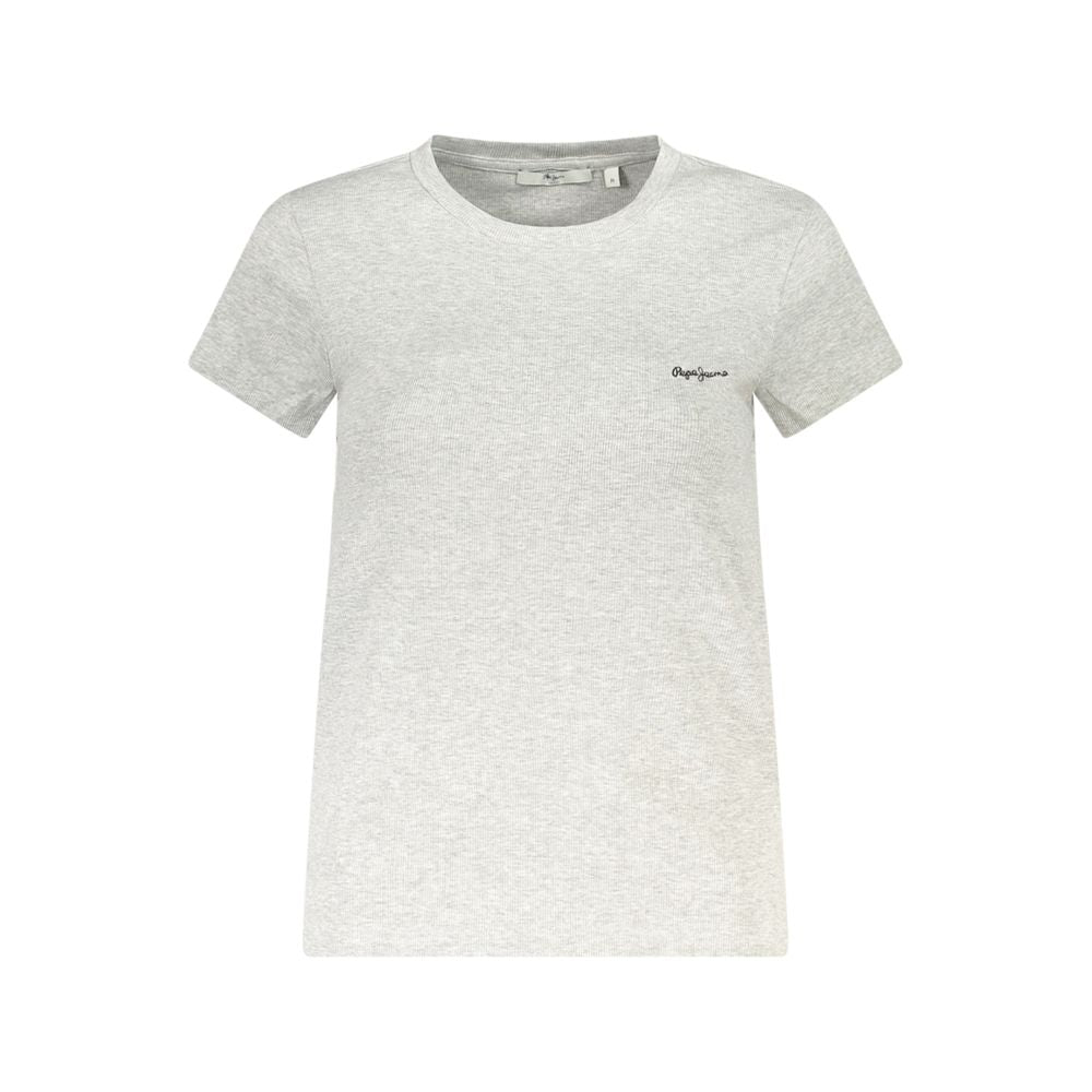Pepe Jeans Gray Cotton Women T-Shirt
