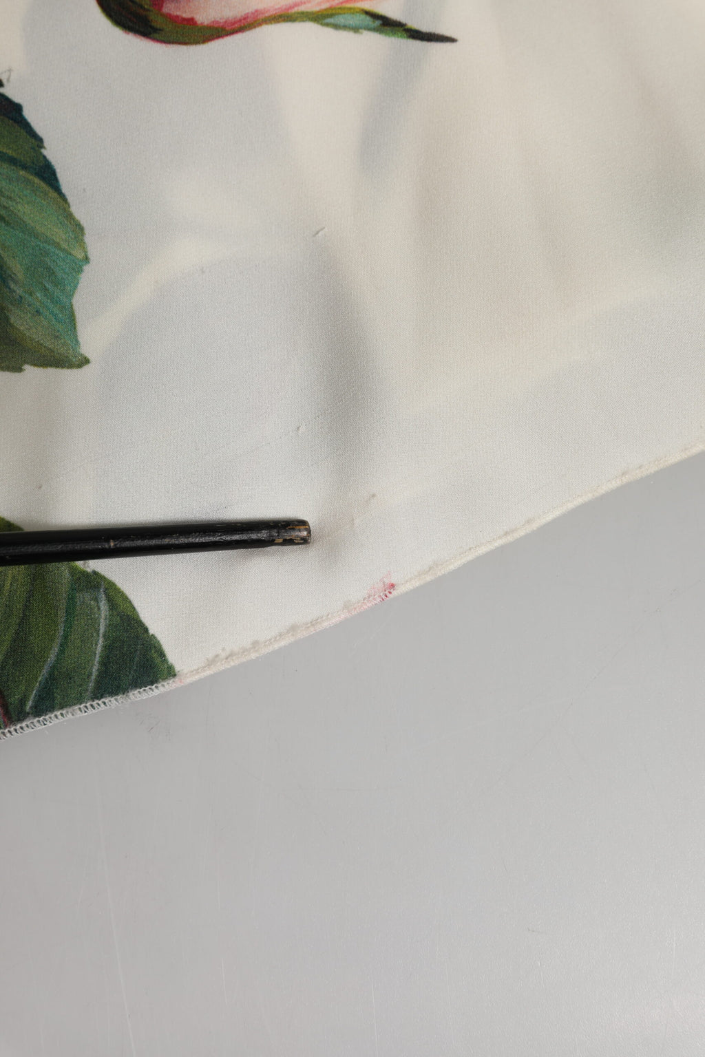 Dolce & Gabbana White Floral Silk One Shoulder Midi Dress