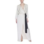 Sandro Ferrone Beige Polyester Long Dress