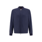 Brunello Cucinelli Blue Cashmere Bomber