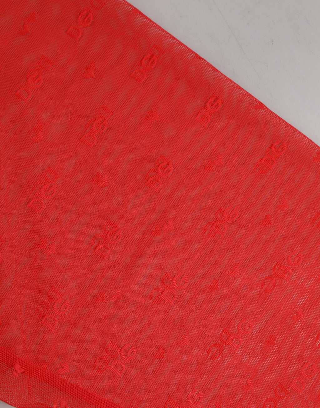 Dolce & Gabbana Red Logo Lace Tight Midi Trousers Underwear