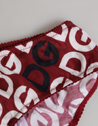 Dolce & Gabbana Bordeaux DG Logo Slip Bottom Brief Underwear