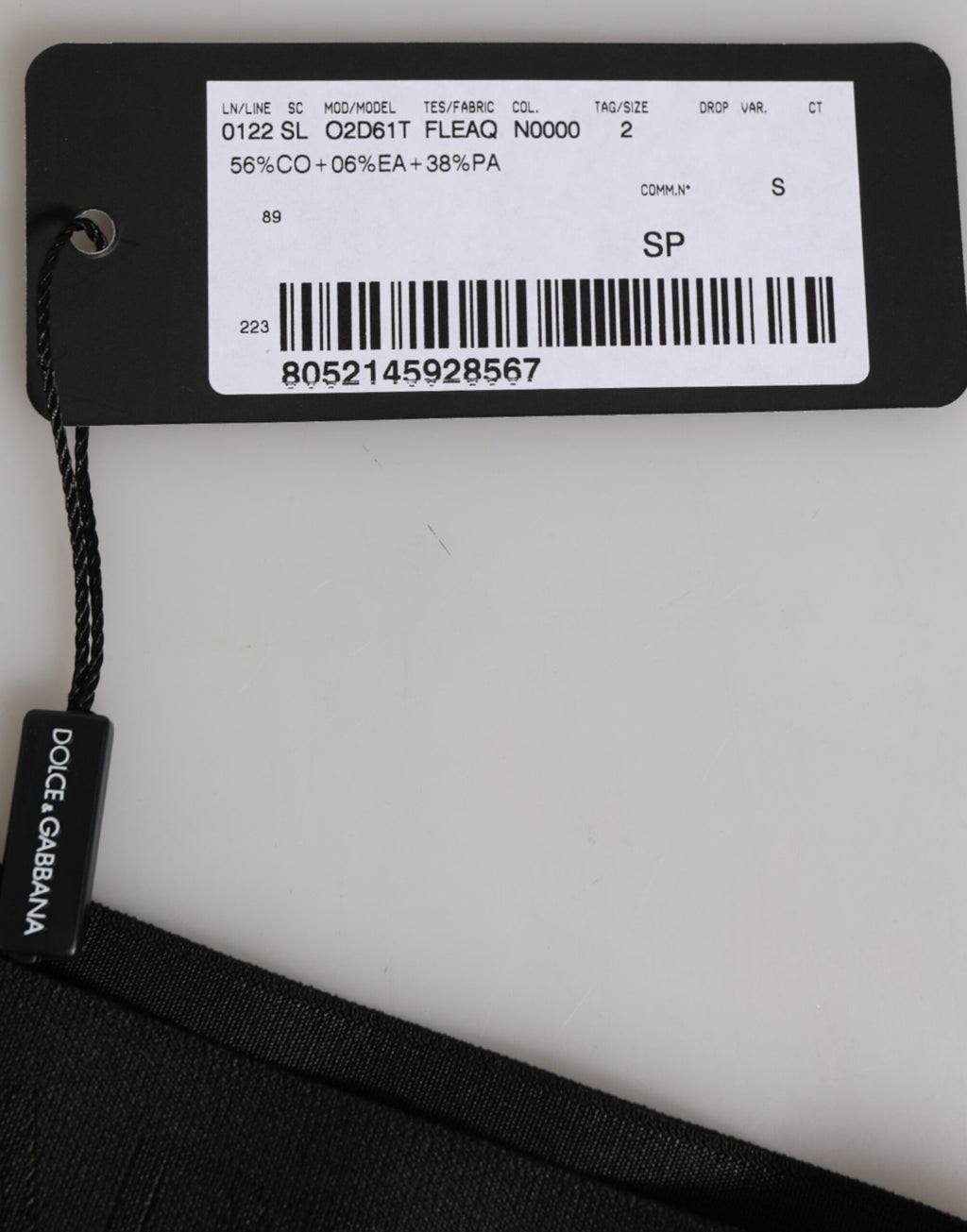 Dolce & Gabbana Black DG Logo Lace High Brief Panty Underwear