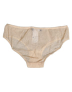 Dolce & Gabbana Beige DG Logo Lace Mid Waist Panty Underwear