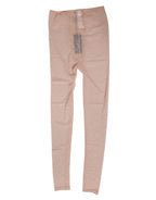 Dolce & Gabbana Beige Nylon Logo Lace Leggings Pants Underwear