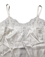 Dolce & Gabbana Off White Floral Lace Tank Lingerie Top Underwear