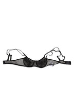 Dolce & Gabbana Black Floral Underwired Balconette Bra Underwear