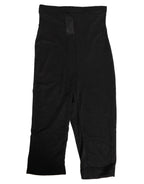Dolce & Gabbana Black High Waist Tight Midi Trouser Underwear