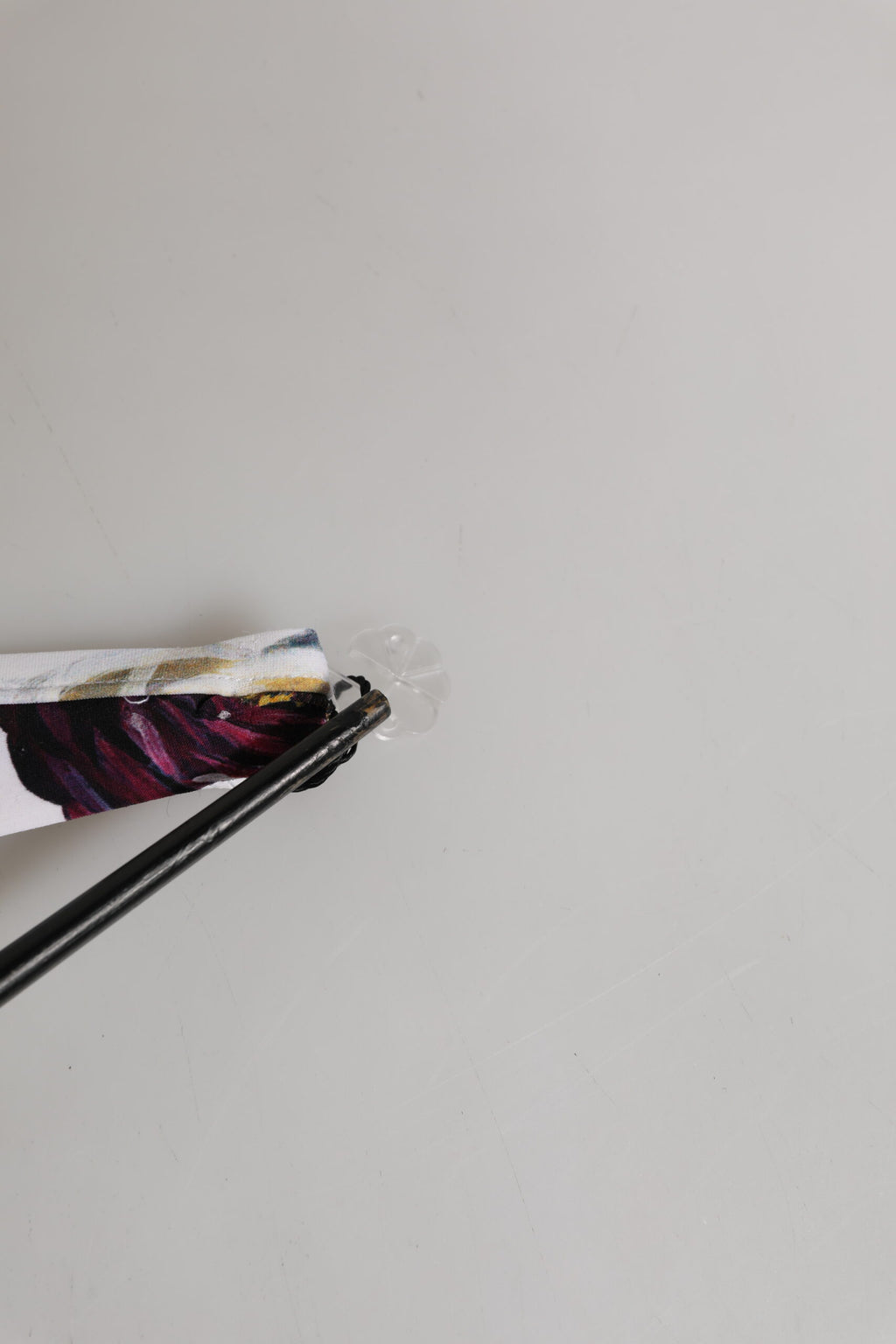 Dolce & Gabbana White Floral Print Halter Bikini Top Swimwear